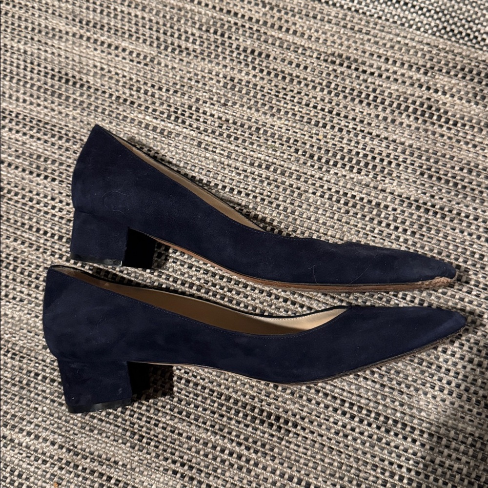 Manolo Blahnik Lista low healed suede pumps - Picture 9 of 16